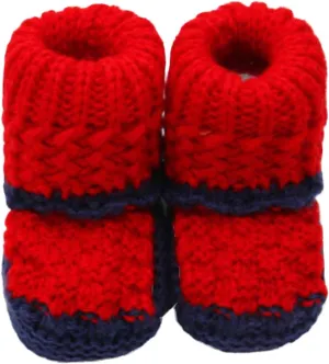 Baby Boys Girls ink Booties Newborn Infant Hand Knitting Crochet Toddler Cozy Shoes Non Slip rib Winter Booties