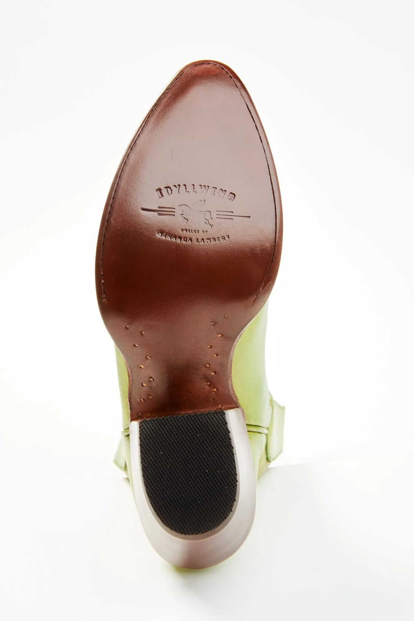 Envy Metallic Green Fashion Leather Western Booties - Round Toe