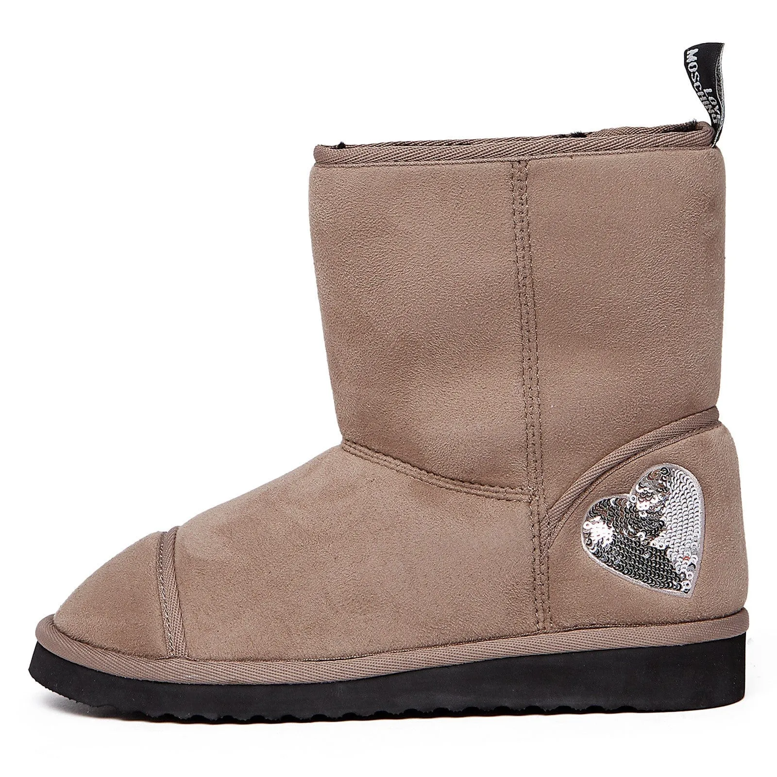 Love Moschino Grey Ankle Snow Boots